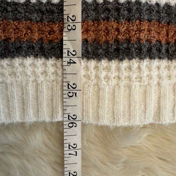 Pink Lily Striped Color Block Pullover Sweater Medium - Picture 6 of 8